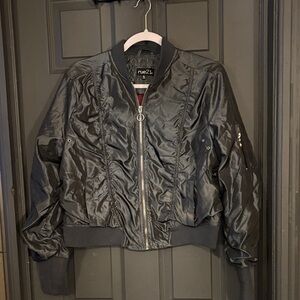 Rue21 Charcoal Bomber Jacket for Women